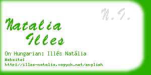 natalia illes business card
