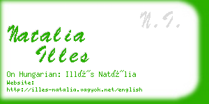 natalia illes business card